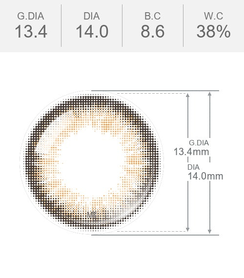 Aida Choco Brown toric colored contact lens