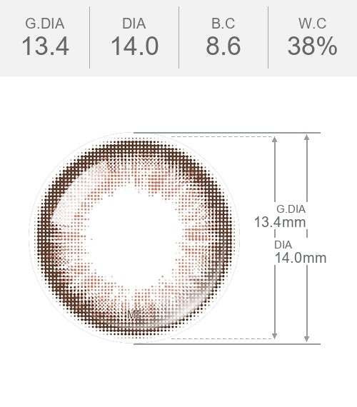 Aida Dark Choco toric colored contact lens