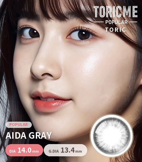 Aida Gray toric colored contact lens