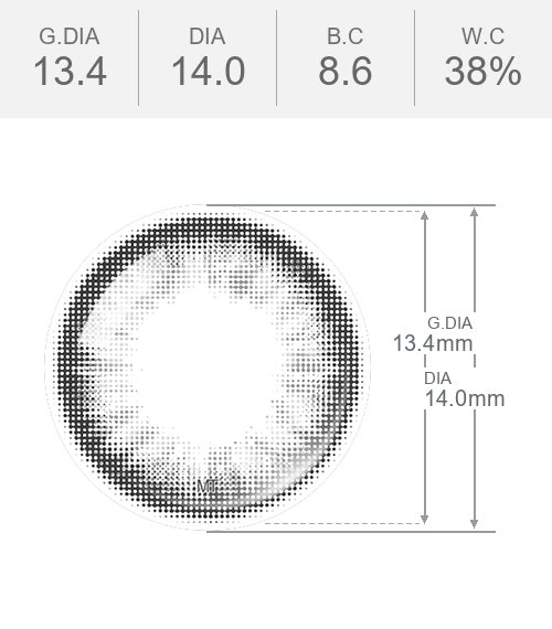 Aida Gray toric colored contact lens