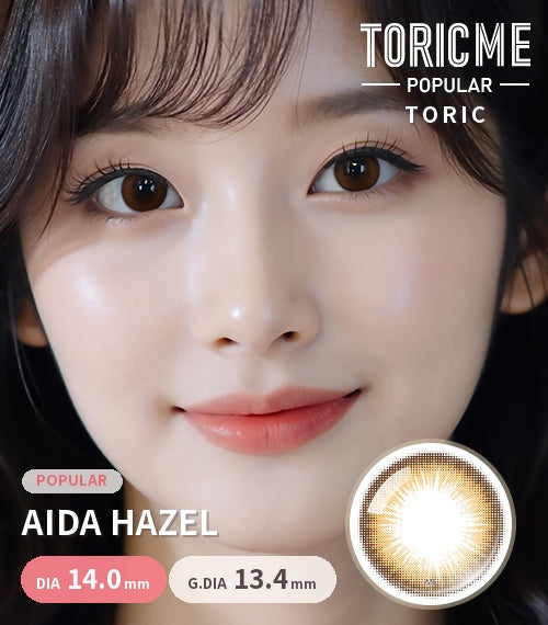 Aida Hazel toric colored contact lens
