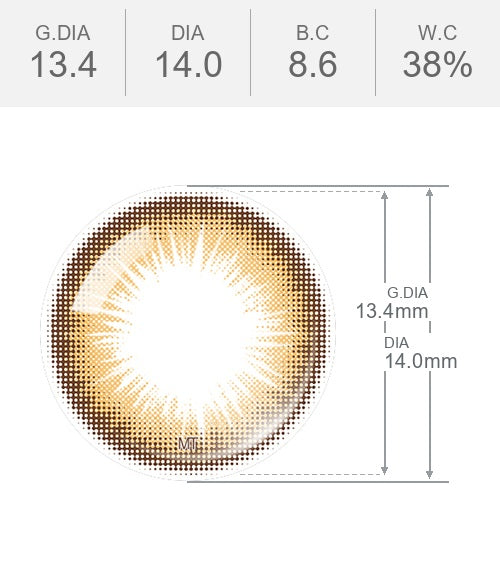 Aida Hazel toric colored contact lens