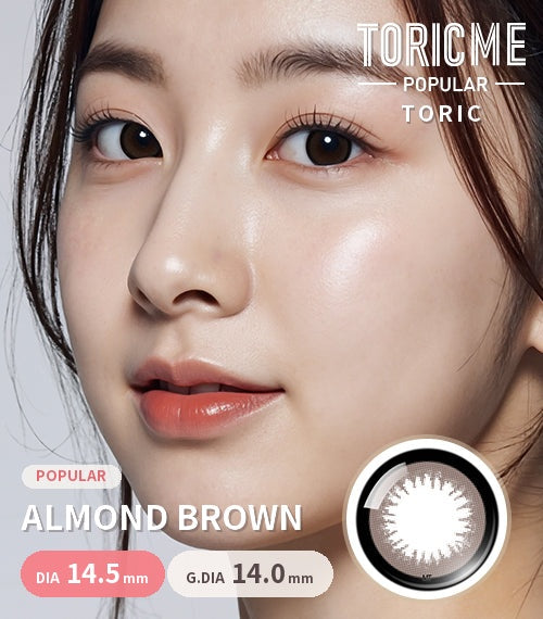 Almond Brown toric colored contact lens