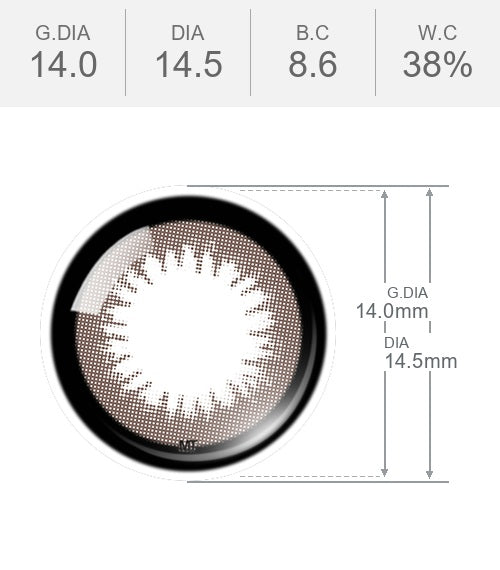 Almond Brown toric colored contact lens