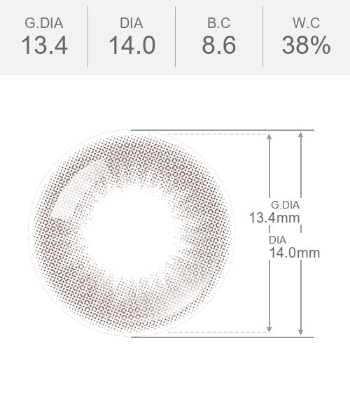 Baby Brown toric colored contact lens