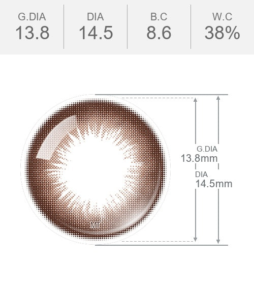 Brownie Classic toric colored contact lens