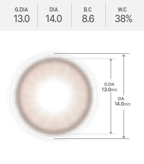 Gleam Muse Brown lens spec