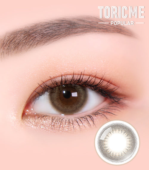 Glossy Brown toric colored contact lens
