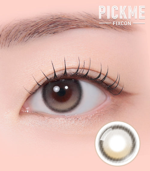 Lunible Medium Ash Brown eye close-up