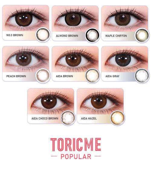 Aida Dark Choco toric colored contact lens